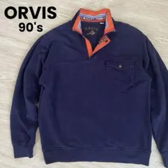 [激レア] ORVIS スウェット　トレーナー　ハーフジップ　国旗