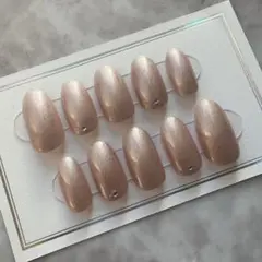 シンプルネイルチップ オフィス、シンプル、ピンク、マグネット