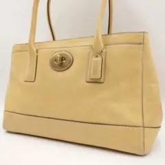 COACH ハンドバッグ 肩掛け トートバック レザー ベージュ コーチ