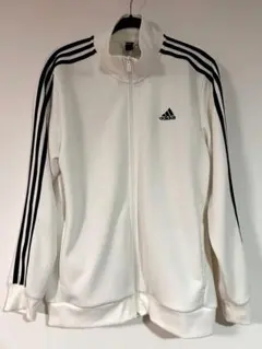 アディダスadidas 白ジャージ XLトラックジャケット定番シンプル人気美品