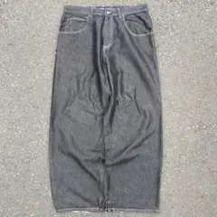 90s L.A. GATE デニムパンツ USA製 光沢 極太 W38 ブラックのサムネイル
