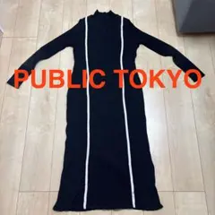PUBLIC TOKYO パブリックトーキョー 袖シースルー ロングワンピース