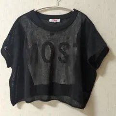 ピンクラテ　Tシャツ メッシュ　M　ブラック