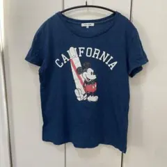 ヴィンテージ GLOBAL WORK ミッキー Tシャツ Lサイズ ネイビー
