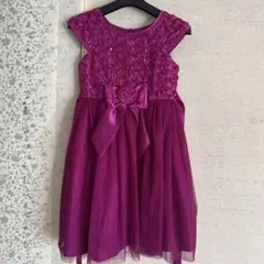 未使用保管品レース チュールドレス サイズ8 （120〜130）