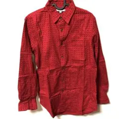 ユニクロ 赤 フランネルシャツ S