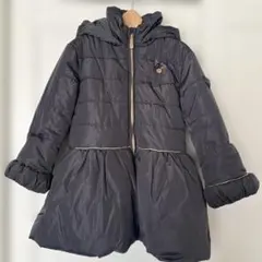 ダークグレー ダウンコート フード付き