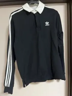 adidas オリジナルス スリーストライプス 長袖ゲームシャツ ブラック M