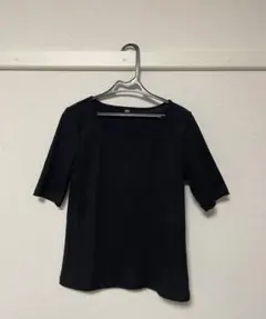 UNIQLO リブTシャツ ブラック