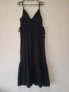 GU ジーユー テクスチャーキャミソールワンピース ブラック M