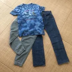 GAPTシャツ、GUデニム、ユニクロジョガーパンツMサイズ3点セット