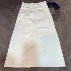 PRADA プラダ　　ホワイトdenim ロングAラインスカートのサムネイル