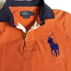 【極美品】ラルフローレン ビッグポニー ポロシャツ オレンジ M クリーニング済