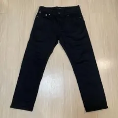 ユニクロ+J セルビッジスリムフィットストレートジーンズ ブラック 30インチ