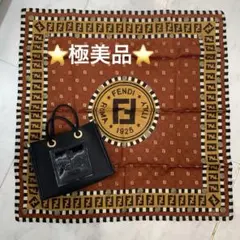 ☆極美品☆フェンディ　マイクロミニバッグ　スカーフ付き　黒　FF柄　セット