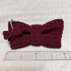 リボンペンケース リボンポーチ ハンドメイド プリンセスモール ワインレッド