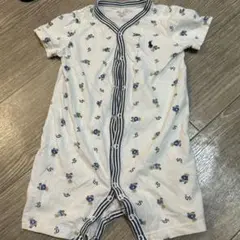 ラルフローレン　ポロベア半袖ロンパースカバーオール　18M