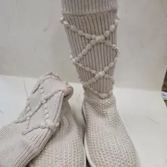 UGG Australia 니트 부츠 베이지