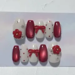 マグネット リボン カメリア 花 ハート ドット ガーリー ワンホン 韓国