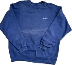 NIKE90s ロゴスウェット 白タグ ネイビー トレーナー 古着