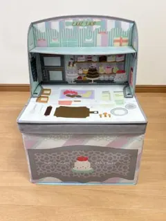 ケーキショップ風 おもちゃ収納BOX 折りたたみ