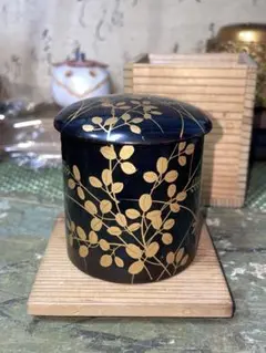 黒漆塗 柳蒔絵 棗 茶道具 川口浩文 耕雲作 - メルカリ