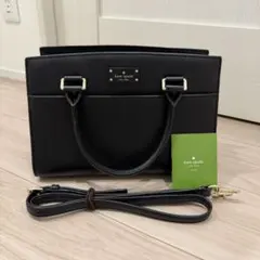 【美品】kate spade ブラック ショルダーバッグ ハンドバック 2way