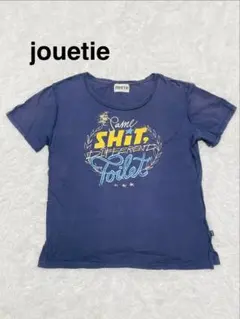 ジュエティー　半袖Tシャツ　ネイビー パープル　ロゴプリント　【M】　綿100%のサムネイル