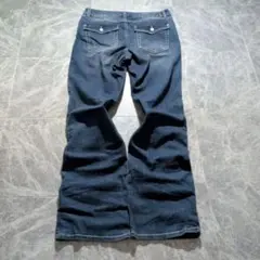 INC flare denim grunge street swag flap
