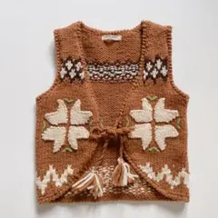GAIJIN MADE ガイジンメイド ハンドニット ニットベスト ペルー製のサムネイル