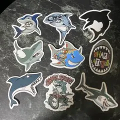 サメ ステッカー 9枚セット