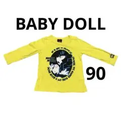 ★BABYDOLL ミッキーマウス 黄色　長袖カットソー ロンT 90cm