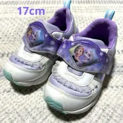 【難あり】アナと雪の女王 光る靴 17cm キッズ ホワイト ムーンスター