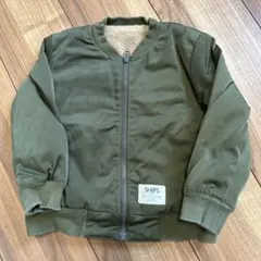 SHIPS COLORS キッズ ボアブルゾン カーキ 100