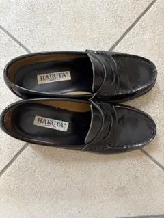 HARUTA ブラックレザー ローファー 23cmEEE