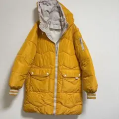 【MRCOFIER】イエロー 中綿 パフジャケット フード付き Mサイズ