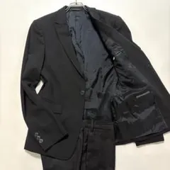 良品 エンポリオアルマーニ DAVID LINE スーツ セットアップ L 黒