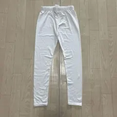 ホワイト レギンス ゴムウエスト　サッカー　150cm