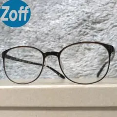 美品 Zoff 紫外線100%カットクリアサングラス ブラウンデミ
