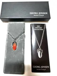 GEORG JENSEN SV925 ペンダントネックレス 2005 赤石 箱付のサムネイル