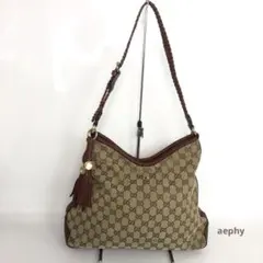 a1567 GUCCI【グッチ】GG柄 ワンショルダーバッグ キャンバス レザー