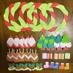 折り紙　リース　クリスマス　製作キット　（5キット）