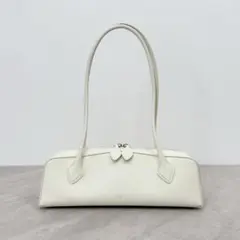 極美品 ALAiA TECKEL シャイニーゴートスキン ミディアム アイボリー 