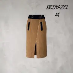 REDYAZEL タイトスカート M ベージュ/ネイビー