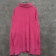 UNIQLO カットソー ピンク コットン ビビッド 重ね着 インナー XL