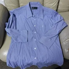 【中古】dunhill ダンヒル カスタムメイド品 長袖シャツ ブルー系