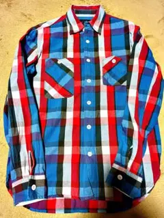 BEAMS チェック柄 長袖シャツ