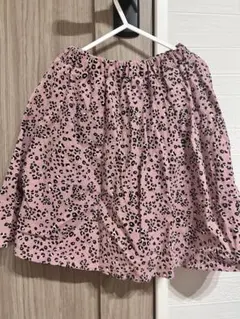 chil2 ピンクヒョウ柄キュロットスカート