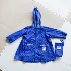 Ampersand キッズ レインコート ブルー 収納袋付き