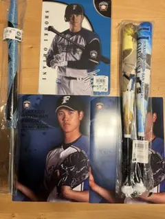 大谷　翔平グッズ　カンフーバット・メタリックフラッグ・ノート・下敷きのサムネイル